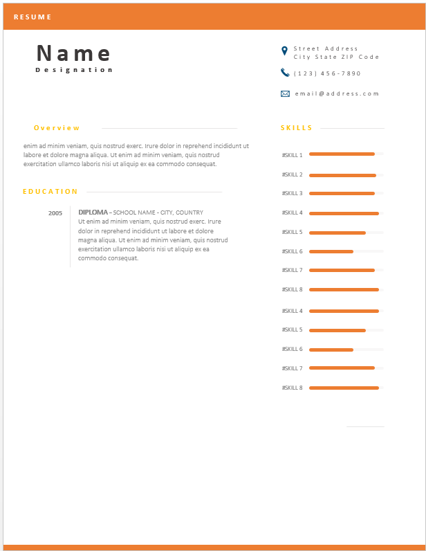 Orange Resume